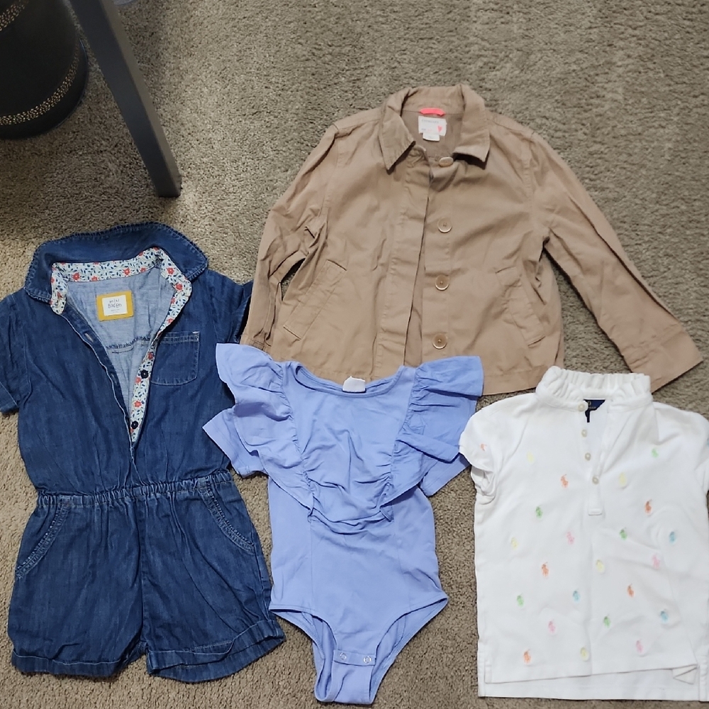 Mini Boden, Zara, Polo, Crewcuts Kids Clothing Bundle - Denim, Tan, and Blue